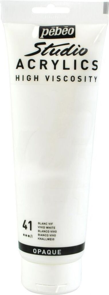 Deckende Acrylfarbe - Hellweiß - 250 ml