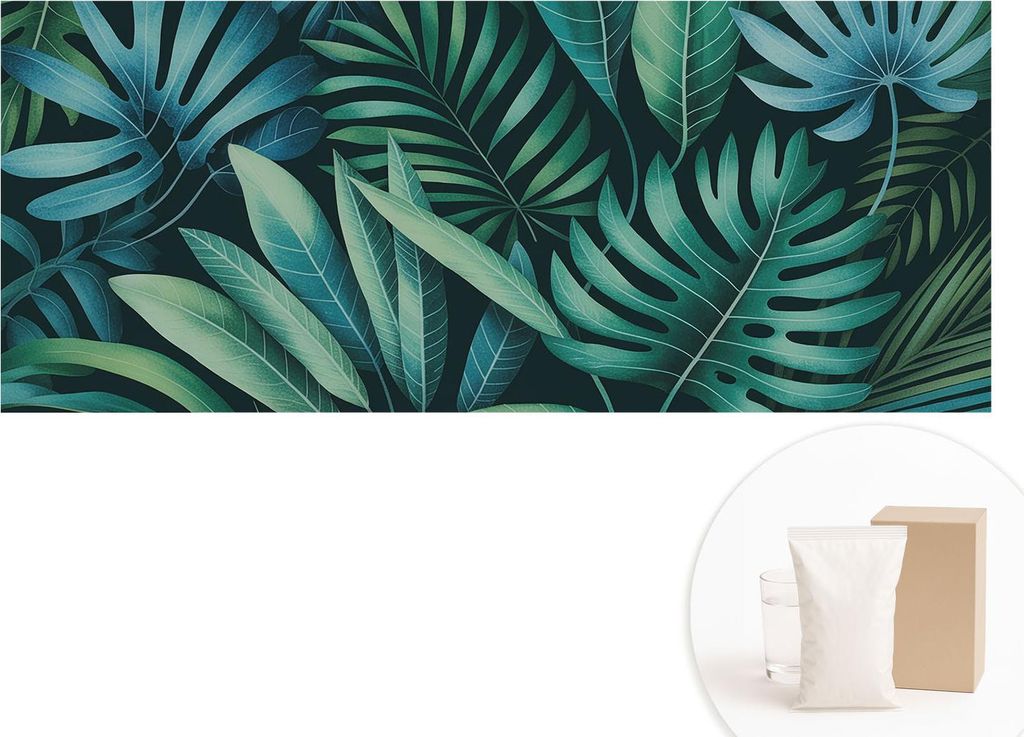 Fototapete - Wandbilder für Wohnzimmer - 208x146 cm - Dekorative Wandfolie - Modernes Design für Wanddekoration - Tapeten für Innenräume - Trop...