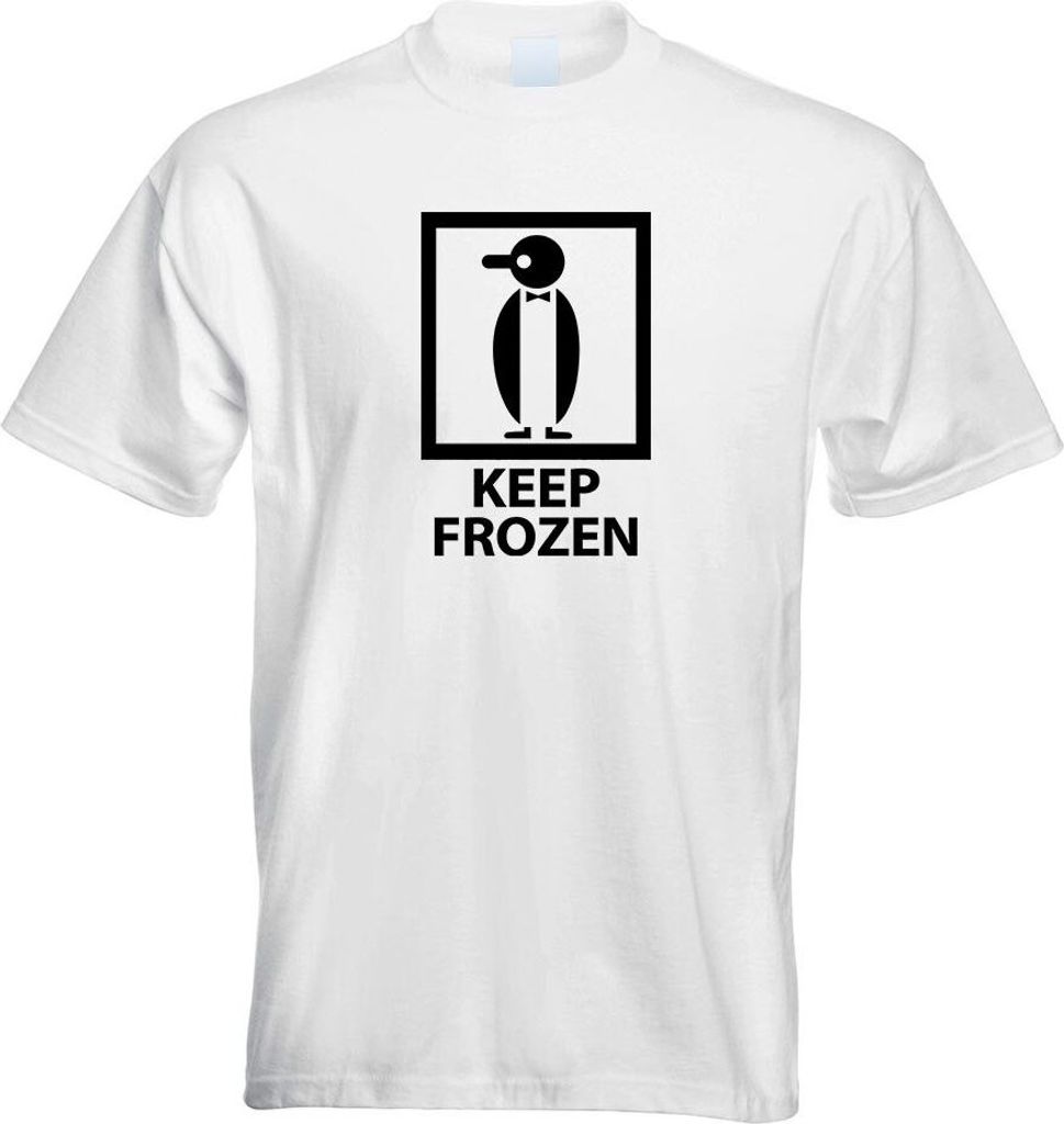 Kiwistar - T-Shirt - Weiss - Keep Frozen - gefroren Motiv Bedruckt Funshirt Design Print - mit Motiv Bedruckt - Funshirt Design - Sport - Freizeit ...