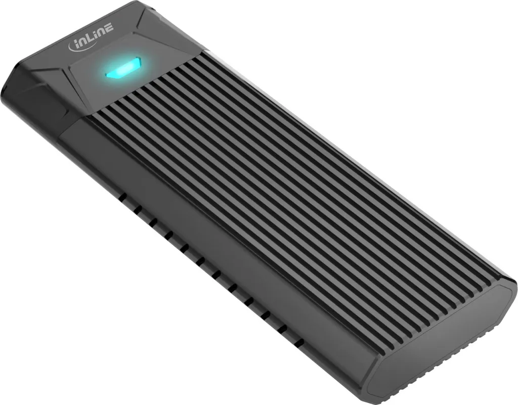 InLine - Speichergehäuse - M.2 - M.2 Card (PCIe NVMe & SATA) - USB 3,2 (Gen 2) - Schwarz (00031H)
