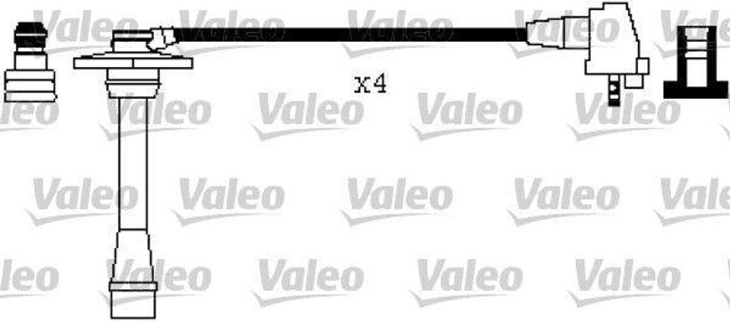 VALEO 346453 Zündkabelsatz Zündleitungssatz für TOYOTA COROLLA Compact (E10) PASEO Coupe (EL54) COROLLA Liftback (E10) PASEO Cabriolet (EL54) CO...