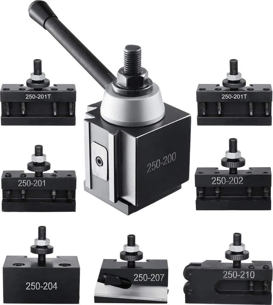 Porte-outils de tour 254-381mm système rapide 8 pièces haute précision