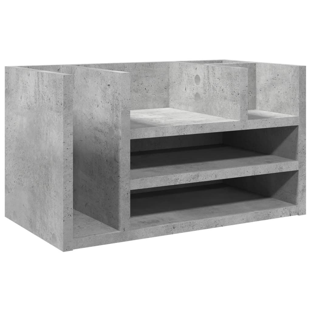 vidaXL Schreibtisch-Organizer Betongrau 44,5x24x25 cm Produktbild 