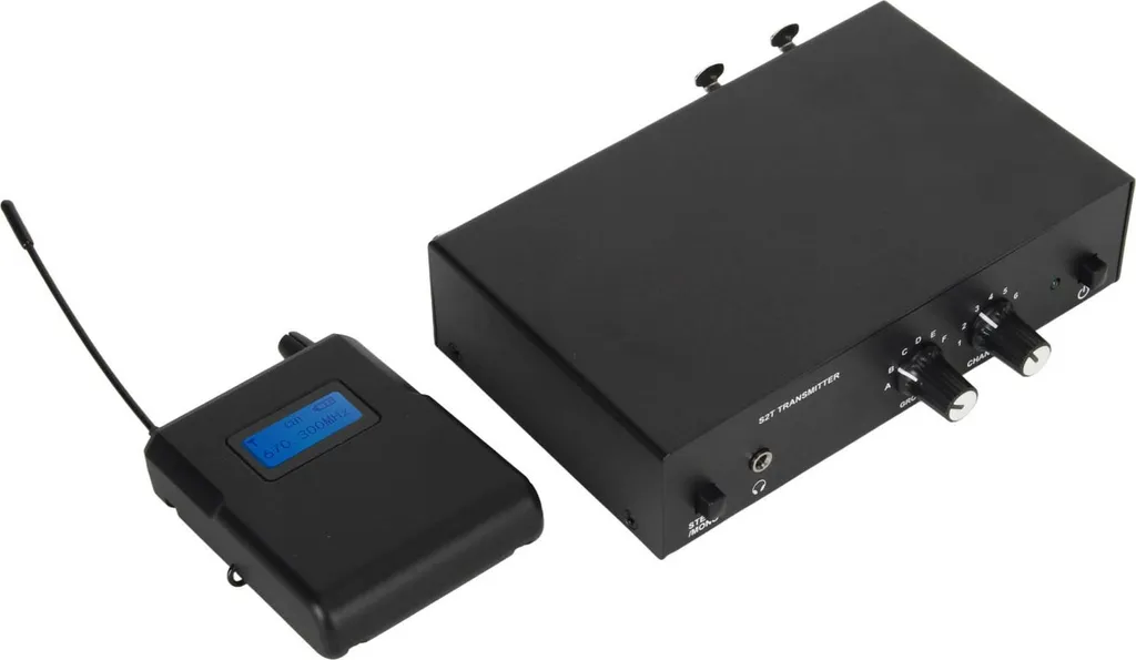 ANLEON S2T Stereo-Funkmonitorsystem 670–680 MHz Funkmonitorsender-Empfänger mit Kopfhörer 100–240 V EU-Stecker