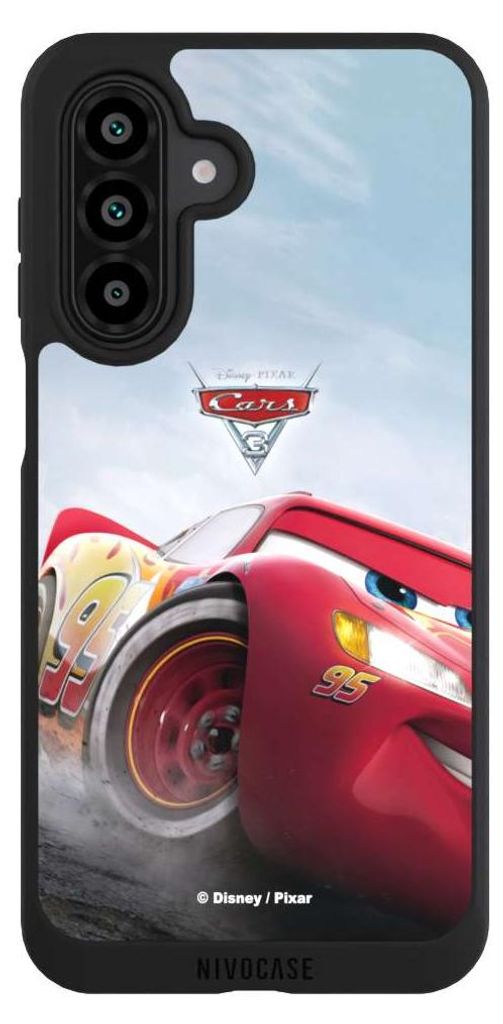 NIVOCASE Handyhülle für Samsung Galaxy A17 5G Hülle NIVOpure Case Schwarz Cars Lightning Mcqueen 95 Offizielles Lizenzprodukt