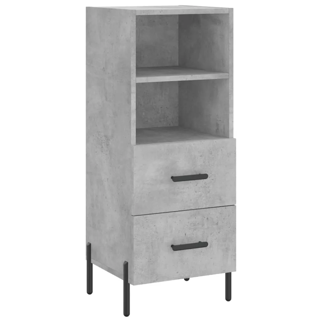 Credenza Grigio Cemento 34,5x34x180 cm in Legno