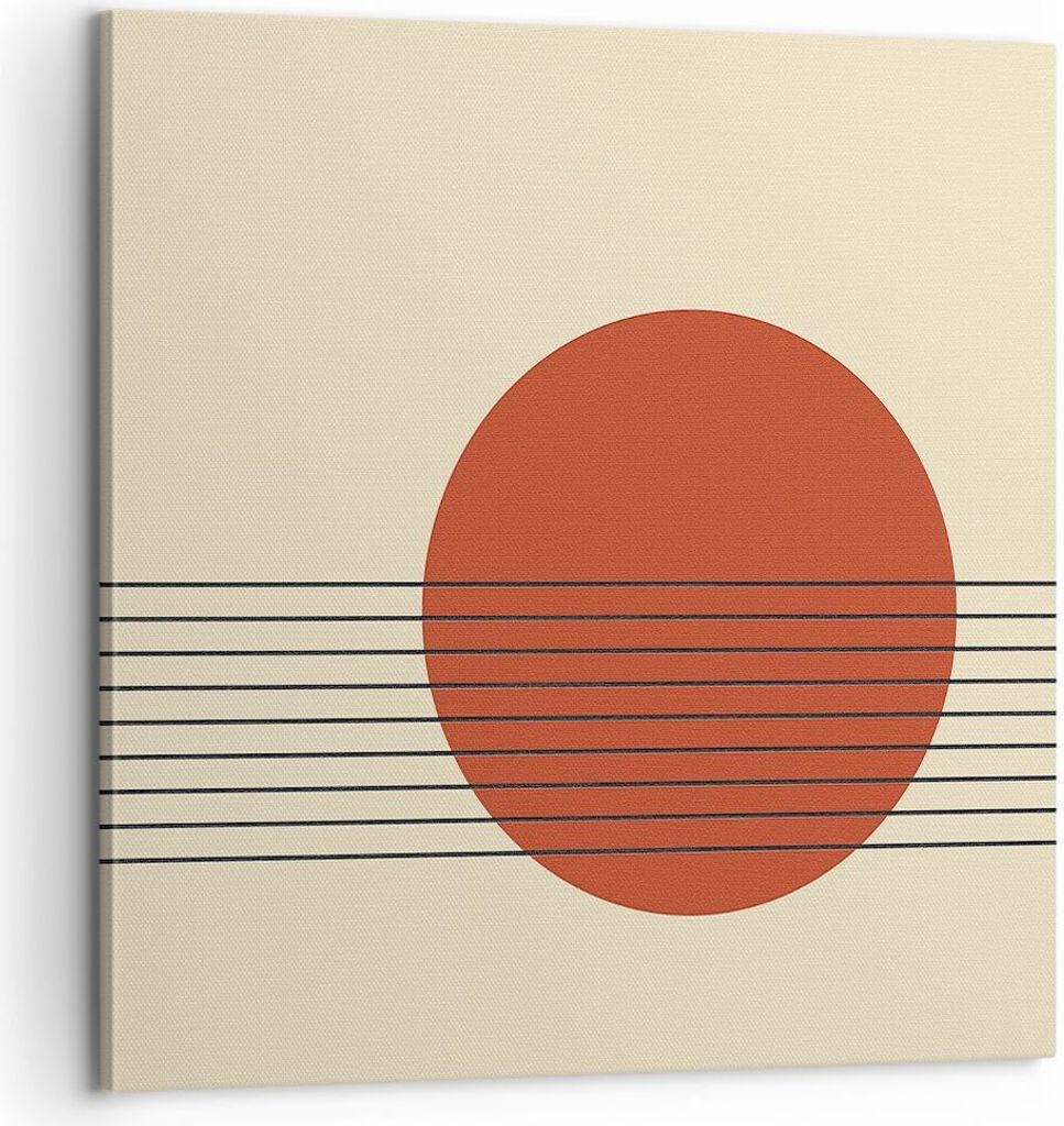 Bild auf Leinwand - Leinwandbild - Einteilig - Abstraktion Linien Rad - 60x60cm - Wand Bild - Wanddeko - Wandbilder - Leinwanddruck - Bilder - Wand...