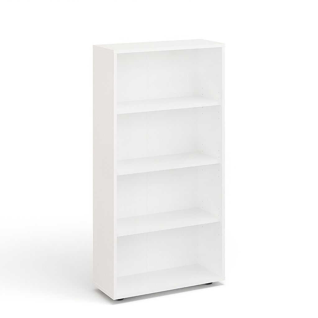 KOMTO Bücherregal  60 cm breit, Weiß, Bücherregal mit 4 Produktbild 
