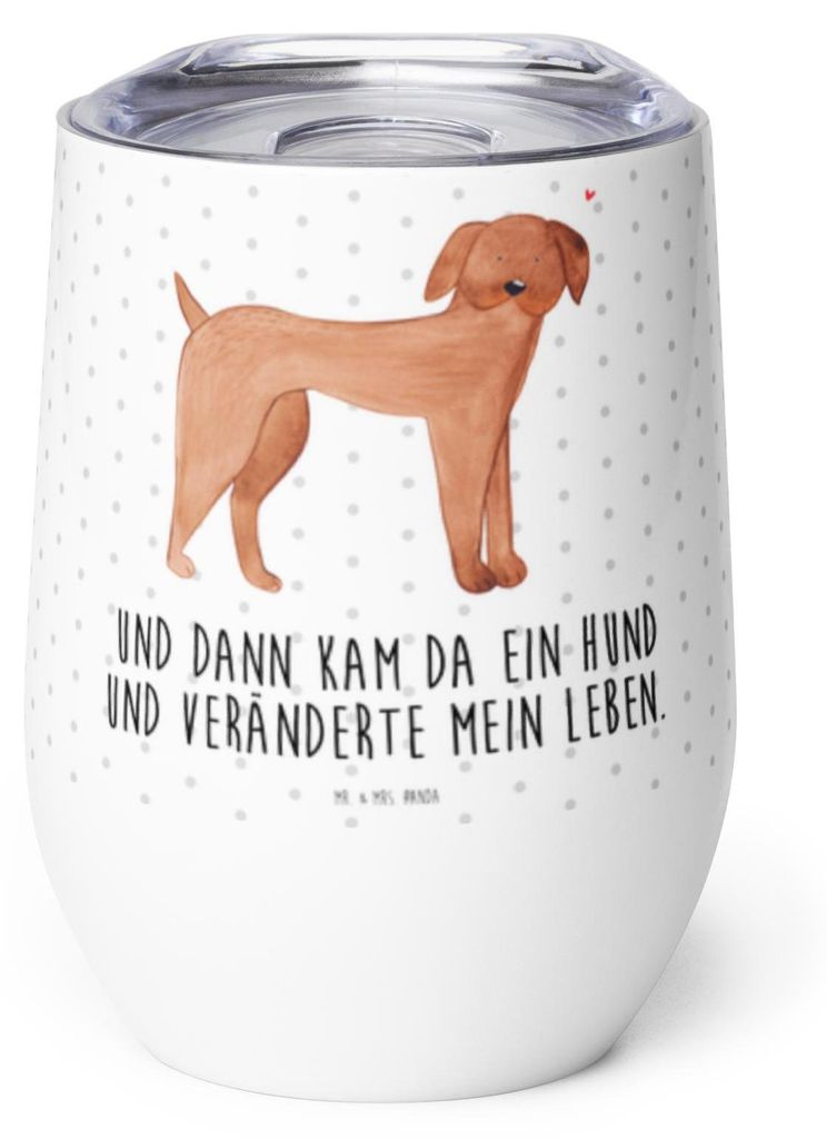 Mr. & Mrs. Panda Thermobecher Hund Dogge - Weiß - Geschenk, thermosbecher, Sprüche, Thermo Becher, Hunde, Süß, kaffee tasse, Herz, Isolierbeche...