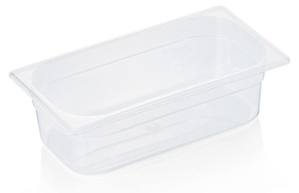 6x GN Behälter 1/3 GN 84, 65 mm, mit Skalierung, Polypropylene