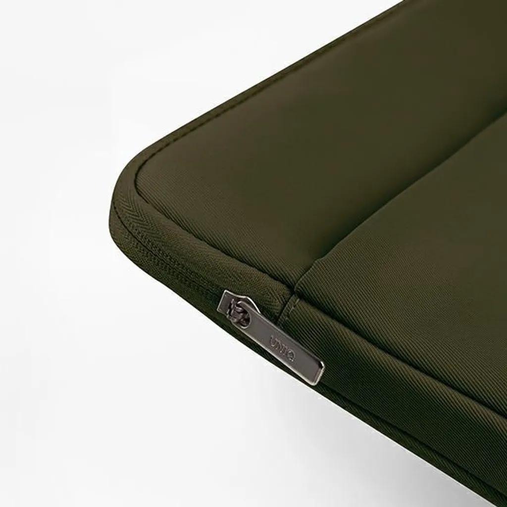 Housse PC 14 pouces UNIQ Bergen Vert Olive - Finition Slim et Douce