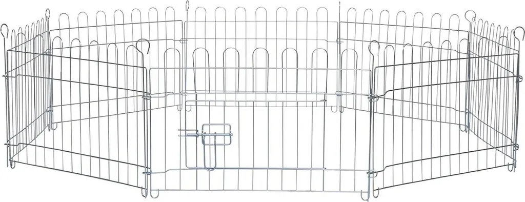 lionto Enclos petits animaux 8 pièces avec filet protection 59x38 cm