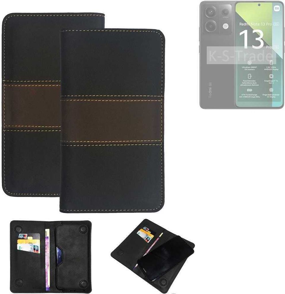 K-S-Trade Hülle Handyhülle kompatibel mit Xiaomi Redmi Note 13 Pro 5G Schutzhülle Walletcase Bookstyle Tasche Schutz Case Handytasche Wallet Cover