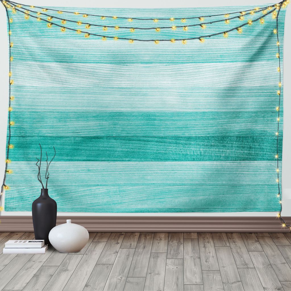 ABAKUHAUS Türkis Wandteppich, Ostern-Feiertags-Thema, Wohnzimmer Schlafzimmer Heim Seidiges Satin Wandteppich, 200 x 150 cm, Türkis