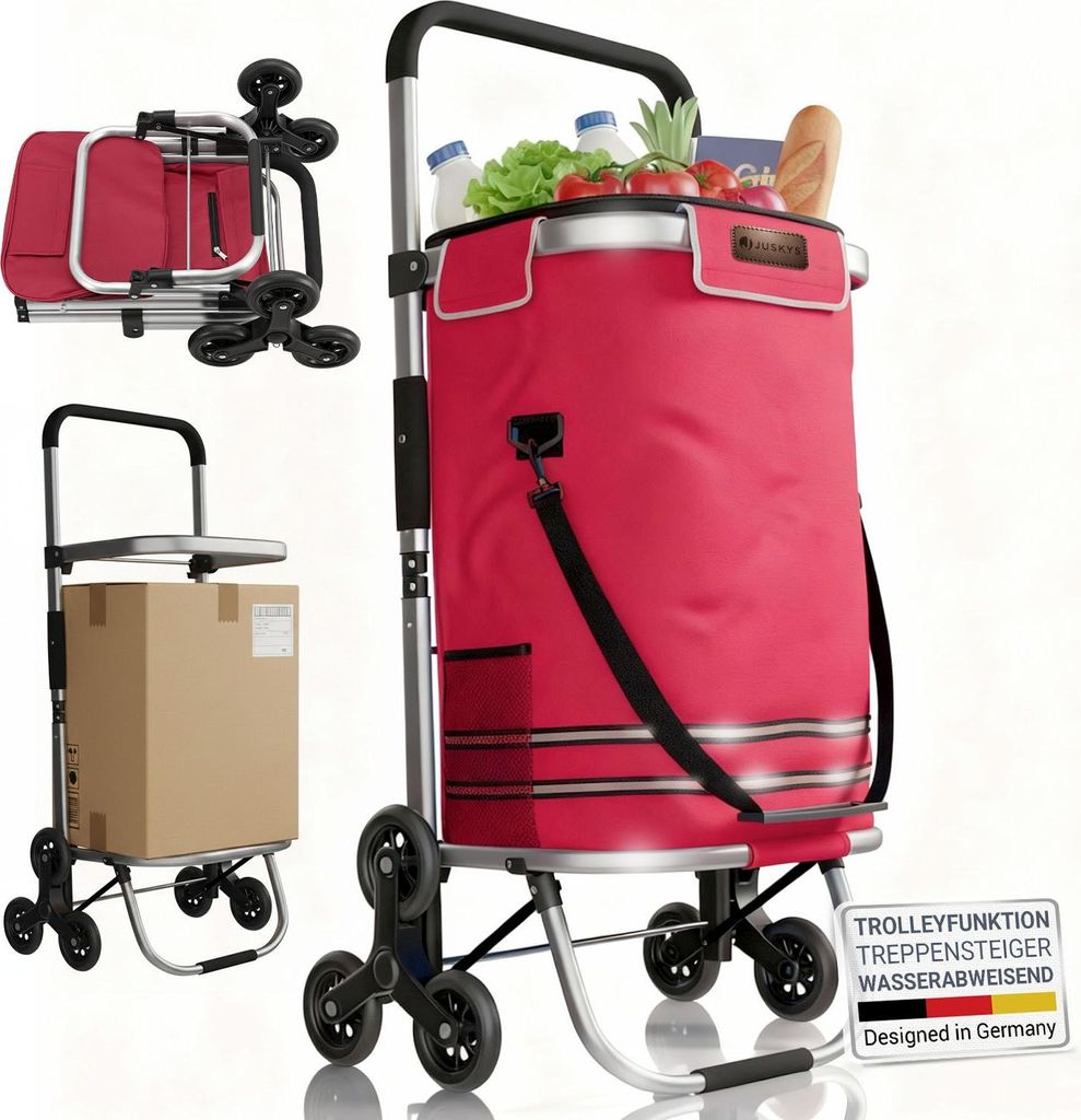Juskys 3in1 Einkaufstrolley für Treppen - 56 L, klappbar & Produktbild 