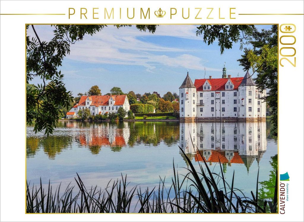 CALVENDO Puzzle Wasserschloss Glückstadt 2000 Teile Puzzle quer | 2000 Teile Lege-Größe 90x67cm Foto-Puzzle für glückliche Stunden