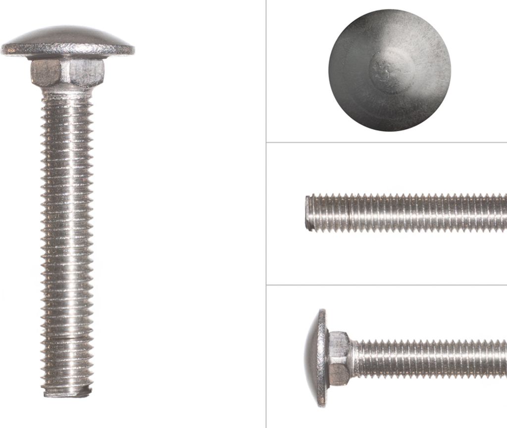 Schlossschrauben Edelstahl M8 x 55 mm - 50 Stück