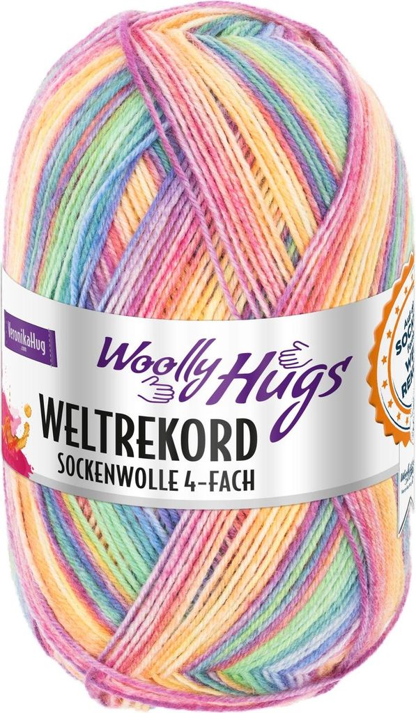 Woolly Hugs Weltrekord Sockenwolle 4-fädig 75% Produktbild 