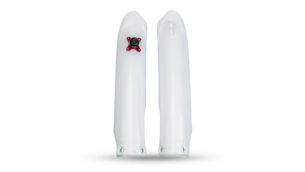 Protections de Fourche Moto Yamaha UFO Plast Blanc en Plastique Injecté