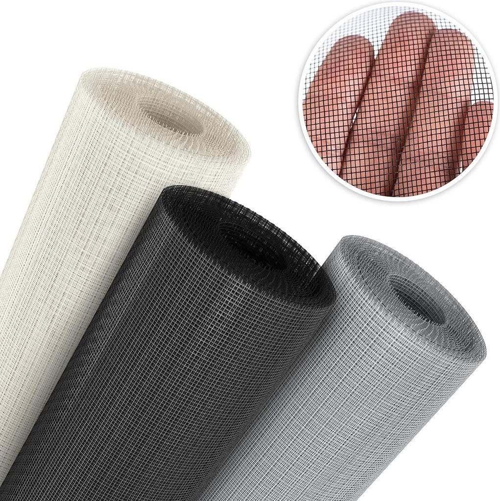 Fliegennetz 1,76€/m² Meterware Fliegengitter Insektenschutz Gitter Fiberglas 1,50 Meter Grau