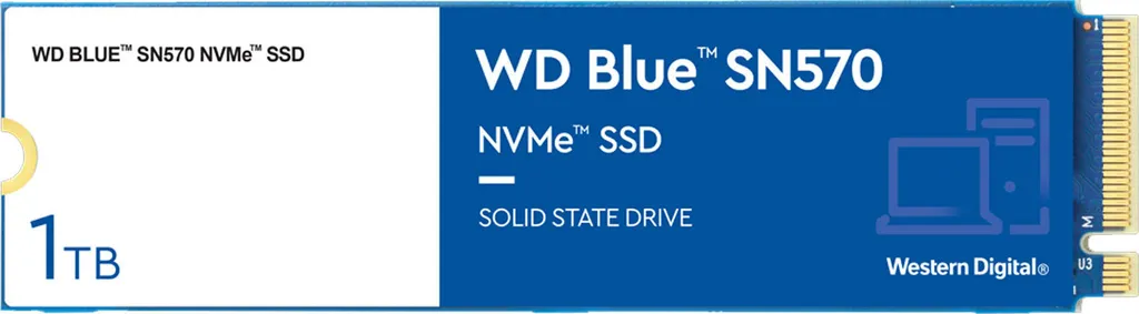 Western Digital Blue SN570 SSD 1 To PCIe 3.0 Vitesse 3500 Mo/s NVMe M.2