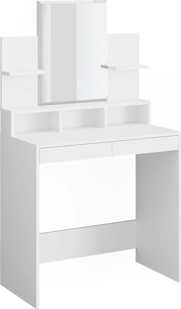 Coiffeuse Vicco Ania 80cm pour Petite Chambre - Coin Beauté Blanc Épuré