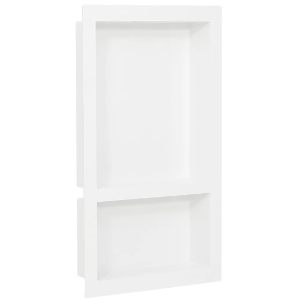 Niche de douche double compartiment blanc brillant 41x69x9 cm