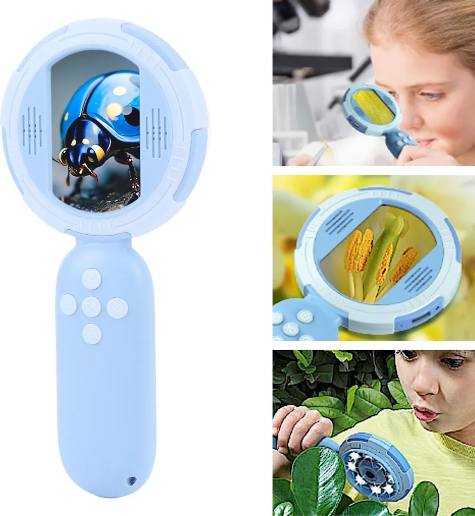 Microscope numérique enfant avec écran couleur pour initiation sciences - 4