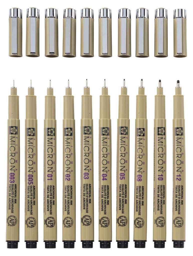 Sakura Pigma Micron Étui 10 feutres fins noirs Image du produit 