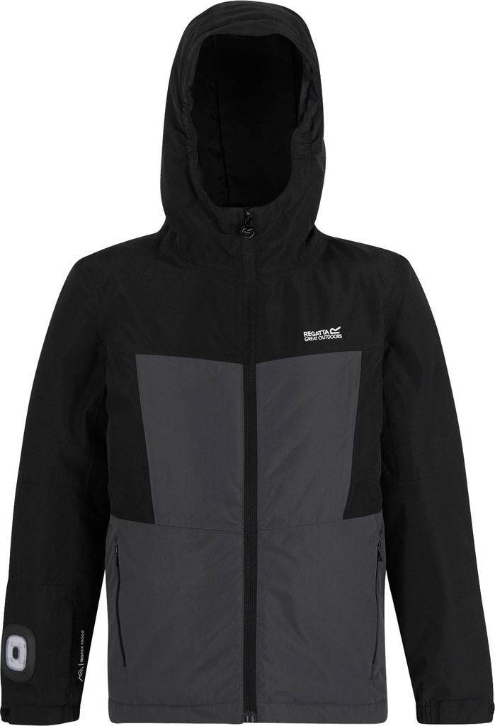 Regatta - "Beamz" Jacke, wasserfest für Kinder, Isoliert RG12214 (134) (Schwarz/Mittelgrau)