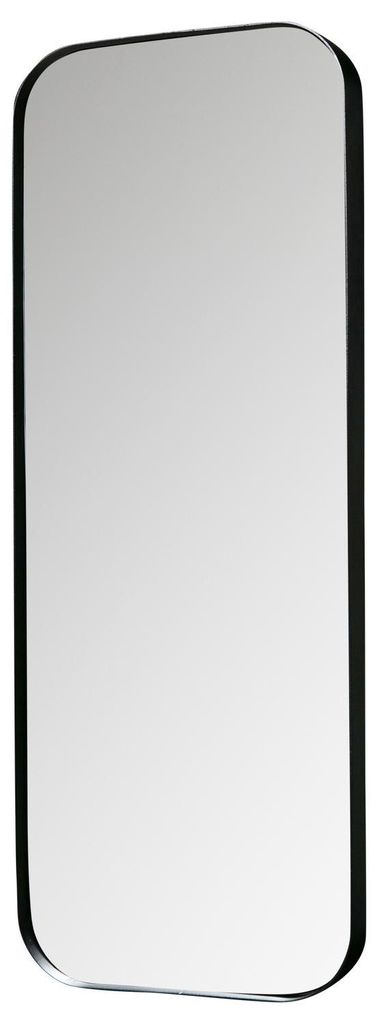 WOOOD Doutzen Wandspiegel Rechteckig - Spiegel mit Schwarzem Metallrahmen - 110x40x5 cm