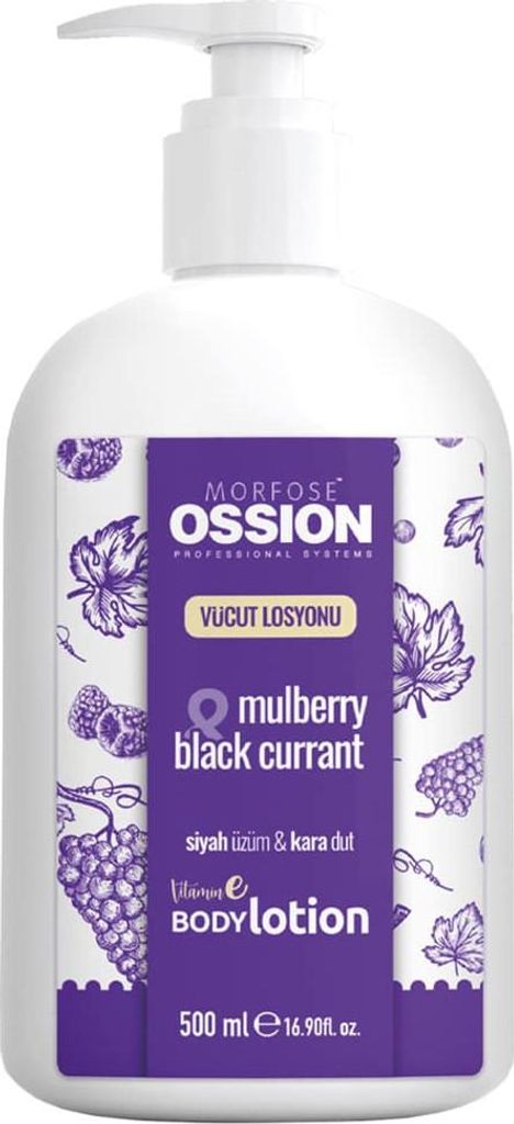 Ossion Hand & Body Lotion Maulbeer Schwarze Johannisbeere 500 ml