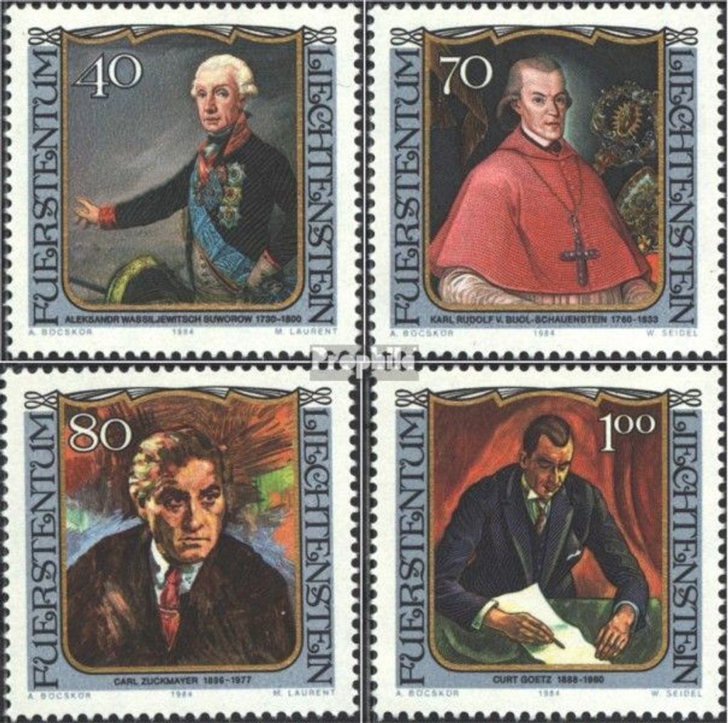 Briefmarken Liechtenstein 1984 Mi 839-842 (kompl.Ausg.) gestempelt Gemaelde