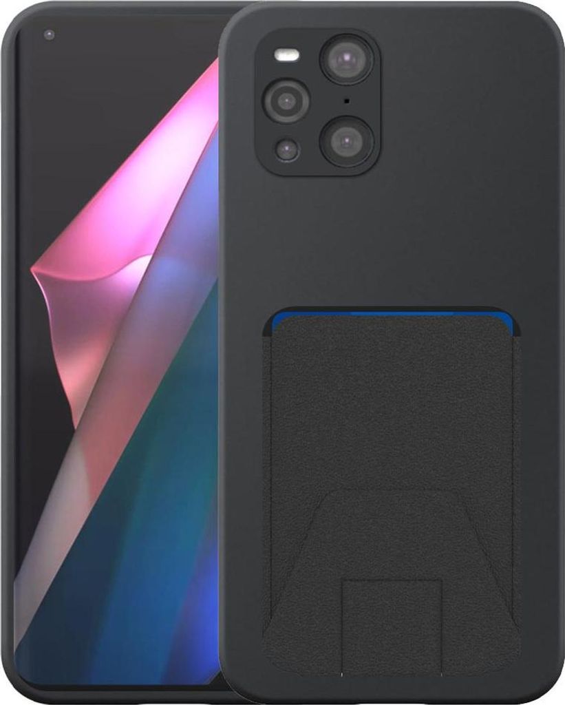 Geeignet für Oppo Find X3 Pro Phone Case mit verstellbarem Leder Kartenschlitz - Flexible Back Cover Case Silikon TPU mit verstellbarem Leder Kart...