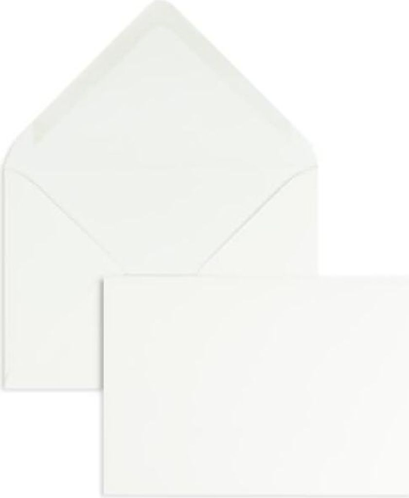 Briefumschläge 156x220mm 120g/qm gummiert VE=100 Stück naturweiß