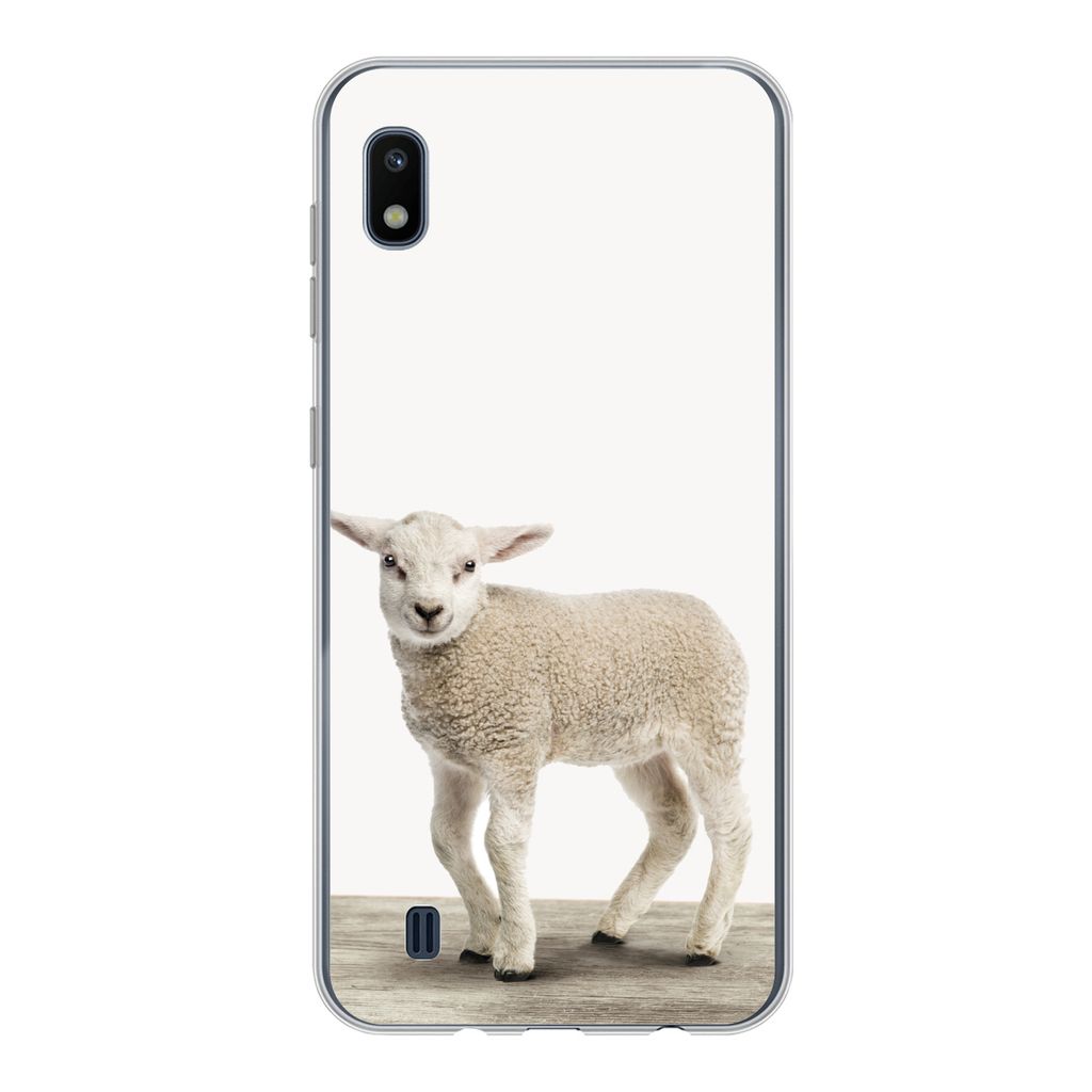 MuchoWow Handyhülle Schutzhülle Hülle für Samsung Galaxy A10 Lamm - Schaf - Tiere - Kinder - Mädchen - Jungen Silikon Softcase Handy Hülle ...