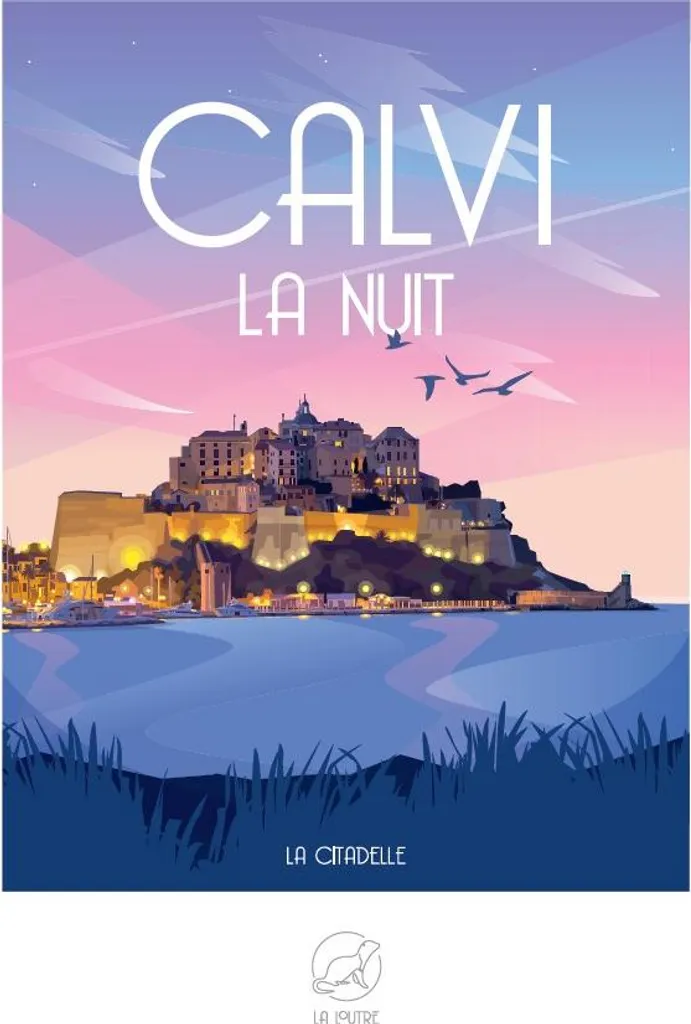 Puzzle 1000 Pièces Paysage Corse Calvi La Nuit par La Loutre Design