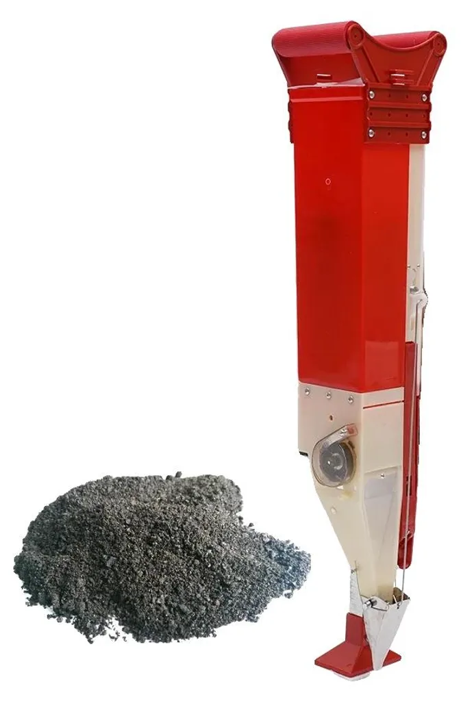 Applicateur d'engrais manuel en ABS et fer - Capacité 2,7 kg et 80 cm