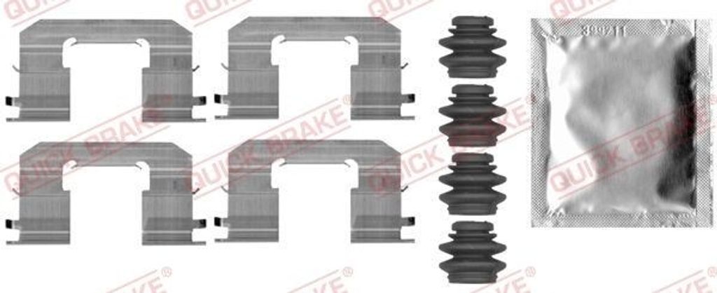 QUICK BRAKE 109-0006 Zubehörsatz Scheibenbremsbelag Vorne für HYUNDAI i10 (IA) für TOYOTA AYGO (WNB1, KGB1) passend für PEUGEOT 107 Schrägheck...