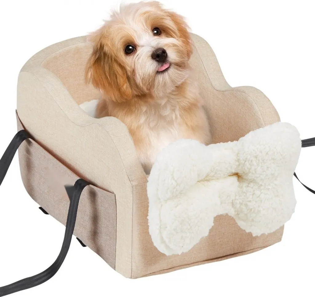 Seggiolino Cane Viaggio 450x270x230mm Marrone - Testato per Sicurezza
