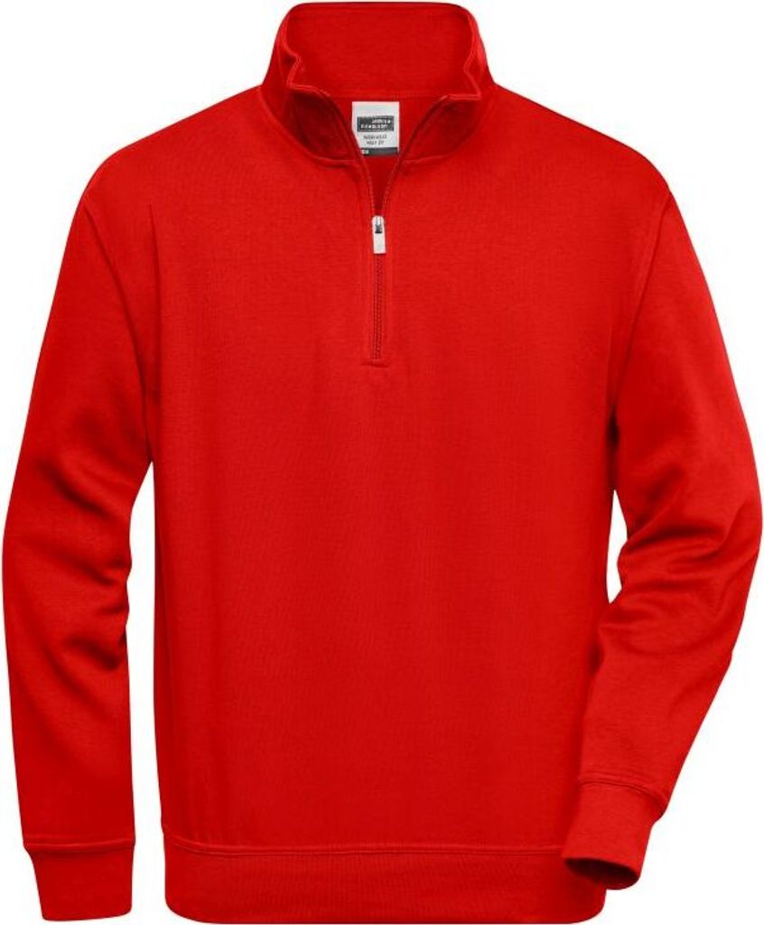 Sweatshirt mit Stehkragen und Reißverschluss red, Gr. M