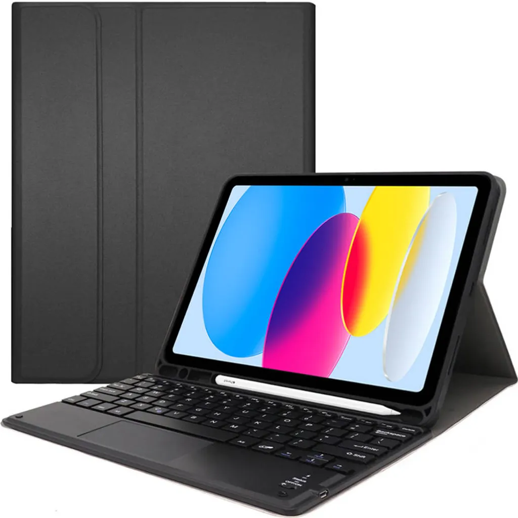 Custodia iPad 10.9 2022 Nera con Tastiera Touchpad - Serie TPIP22