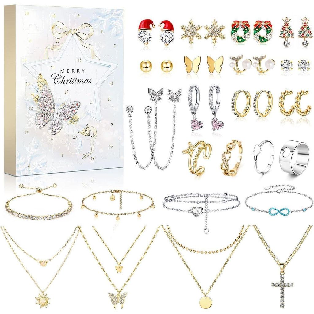 MJARTORIA Schmuck Adventskalender 2026, Weihnachtskalender Produktbild 
