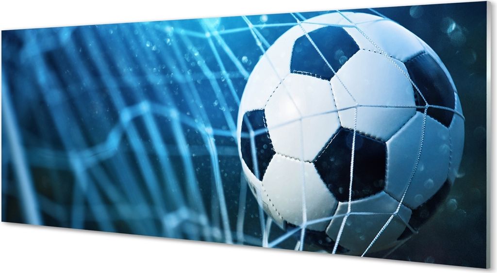 Glasbilder 125x50 Wandkunst Blauer Hintergrund Ball-Gateway