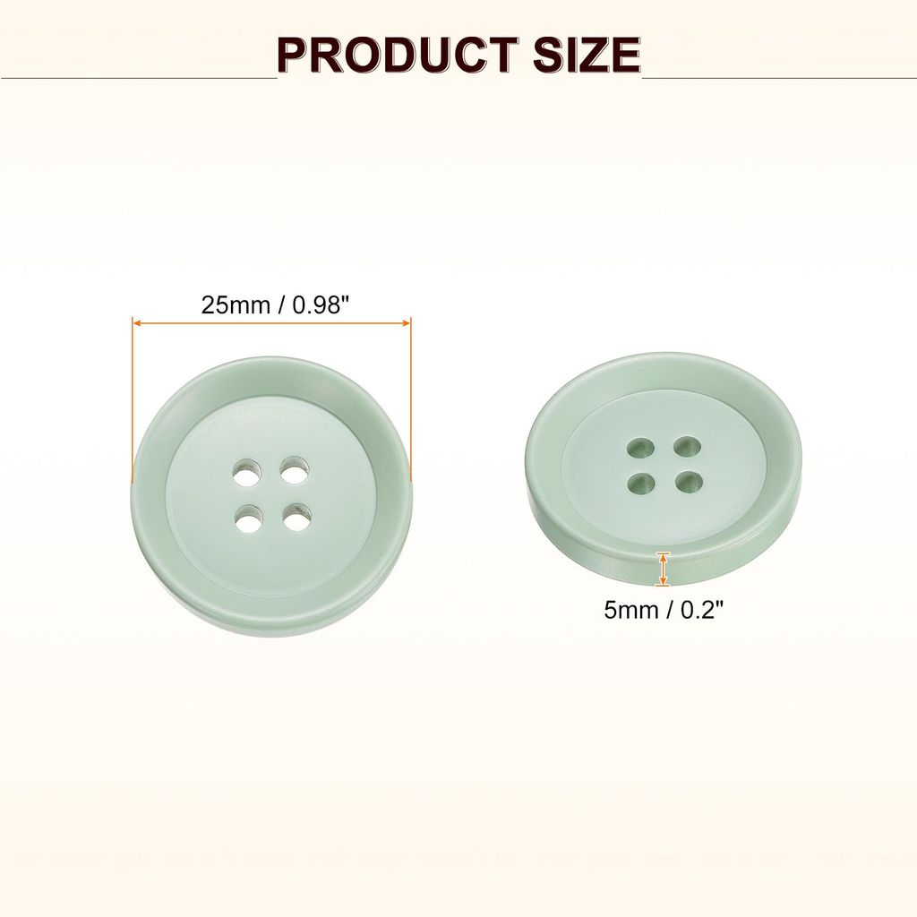 6 Stš¹ck Bunte Kn?pfe, 25mm 4 L?cher Harzkn?pfe zum Ann?hen, Bastelkn?pfe Runde Ersatzkn?pfe Buttons fš¹r N?hen Mantel Hemden Kleidung DIY Hand...