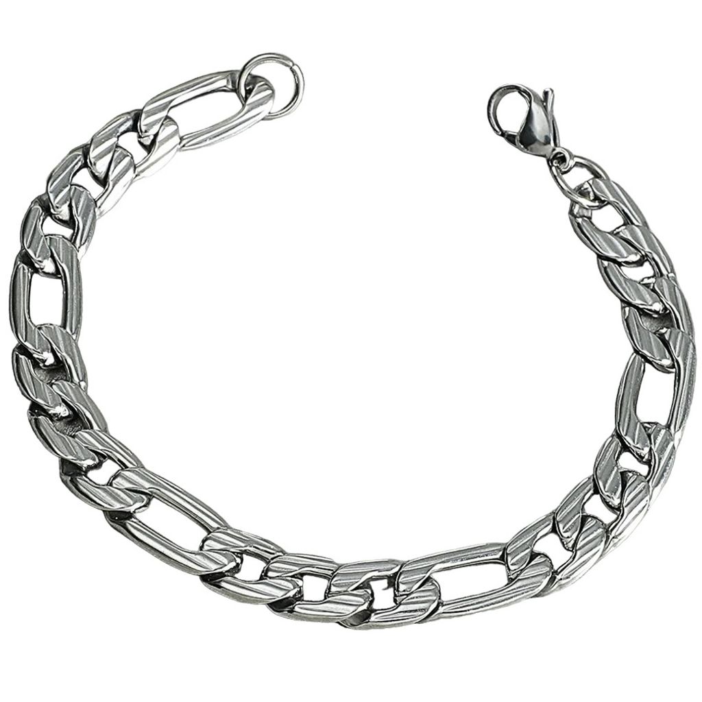 Hugo Handkette für Herren aus Edelstahl - Silberne Eleganz KP23455