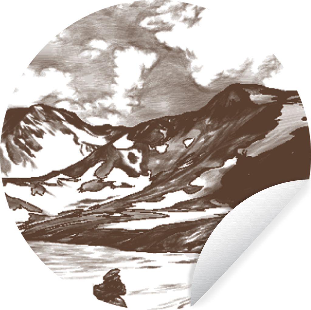 MuchoWow - Wand Kreis - Wand Bild - Foto Tapete - Selbstklebende - Wohnzimmerdekoration - Wand Dekoration - Kinderzimmer