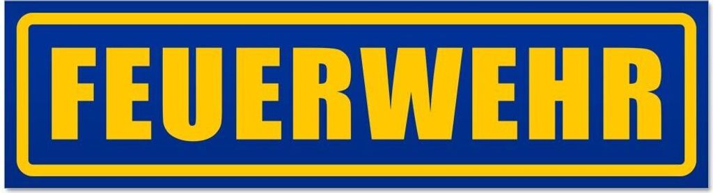Kiwistar - Autoaufkleber - Blau - 20 x 5,3 cm - Feuerwehr Motiv 1 - Hinweis Aufkleber Sticker für Auto, Kfz, Fahrrad, PKW, LKW
