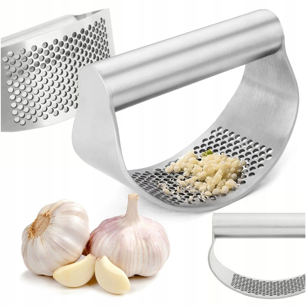 Knoblauchpresse, Zerkleinerer, Handpresse Aus Stahl, Produktbild 