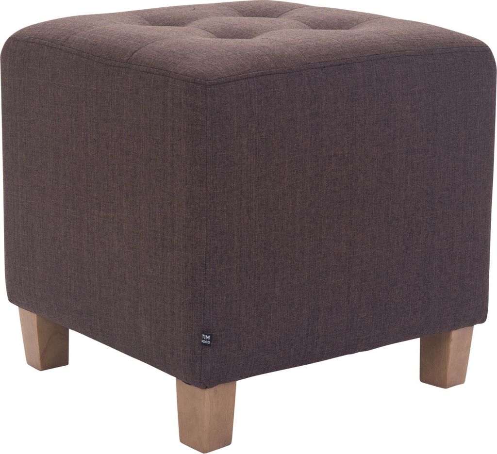 CLP Sitzhocker Pharao, antik-hell mit hochwertiger Polsterung,braun